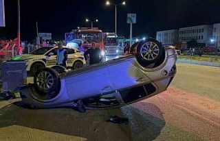 Edirne’de kontrolden çıkan otomobil takla attı:...