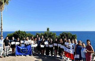 Erasmus projesi ile Antalya’ya gelen gençler, Muratpaşa’dan...