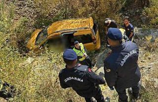 Hafif ticari araç şarampole yuvarlandı: 2 ölü