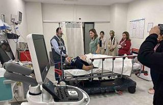 Hastanede trafik kazası tatbikatı yapıldı