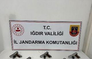 Iğdır’daki kaçakçılık operasyonunda 6 tabanca...