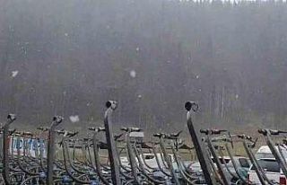 Ilgaz Dağı’nda kar yağışı etkili oluyor