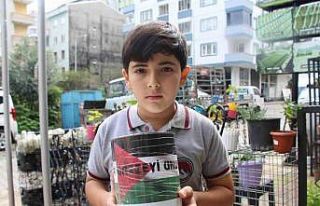İlkokul öğrencisi Muhammet Yusuf’tan Gazze için...