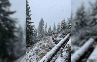 Kastamonu’nun yüksek kesimlerinde kar yağışı...