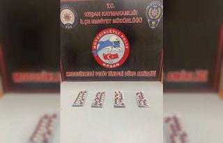 Keşan’da sentetik ecza ile yakalanan şüpheli...