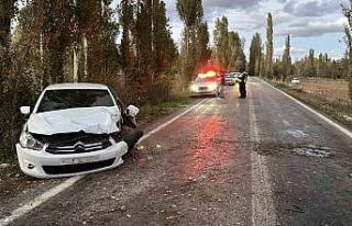 Kontrolden çıkan otomobil ağaca çarptı: 4 yaralı