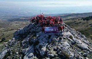 Kösedağ’ın zirvesine dev Türk bayrağı