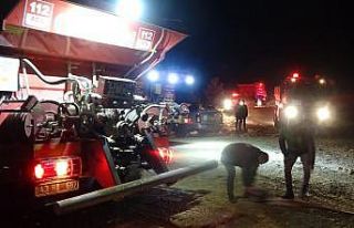 Kütahya - Bursa sınırında çıkan orman yangını...