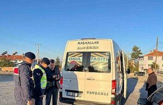 Kütahya Jandarma Trafik Timleri, okul servis araçlarını...