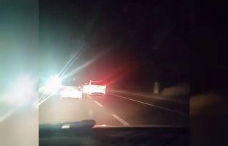 Makas atarak ilerleyen sürücü trafiği tehlikeye...