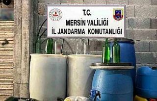Mersin’de 640 litre sahte içki ele geçirildi