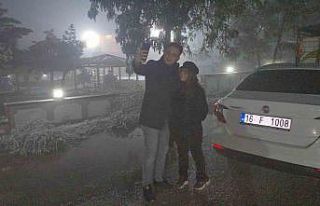 Mevsimin ilk karı düştü, Çamlıbel geçidi beyaza...