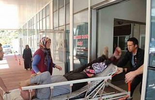 Motorlu testere ile odun keserken bacağını kesti