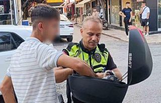 Motosikletin önünü kaldıran gence 2 bin 196 lira...