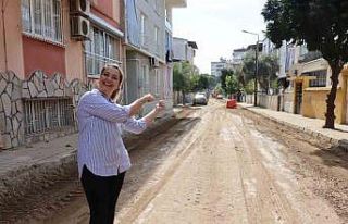 Nazilli Cumhuriyet Mahallesi’nde yol çalışması...