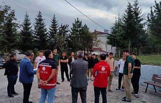 Öğrencilerden gerçeği aratmayan deprem ve yangın...