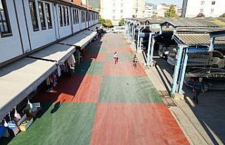 Osmaneli’ne kaydırmaz boya ile yol çalışması...