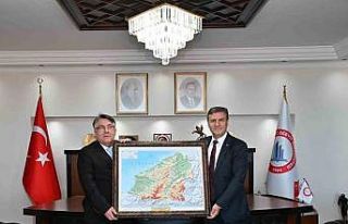 Rektör Özölçer, Harita Genel Müdürü Tümgeneral...