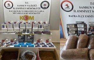 Samsun’da kaçak tütün mamulleri ele geçirildi