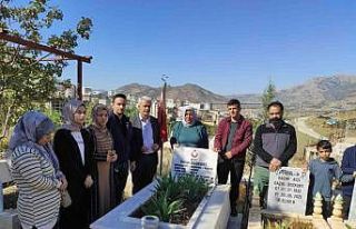 Sason şehitleri Bozkurt ve Araz mezarları başında...