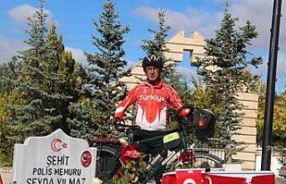 Şehit polis Şeyda Yılmaz anısına bin kilometre...