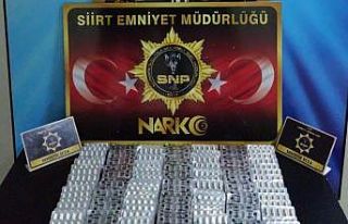 Siirt’te bin 443 uyuşturucu hap ele geçirildi