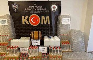 Sivas’ta içki yapımında kullanılan 215.5 litre...