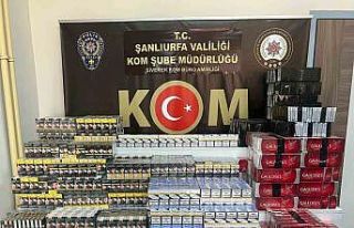 Siverek’te kaçak sigara ele geçirildi