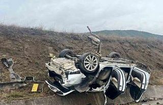 Takla atan milyonluk Audi hurda yığınına döndü
