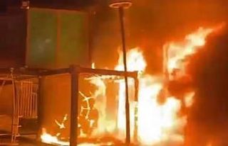 Tekirdağ’da çocuk parkı alev alev yandı