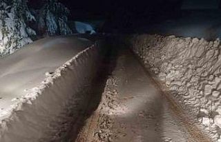 Trabzon’da yayla yollarında karla mücadele sürüyor