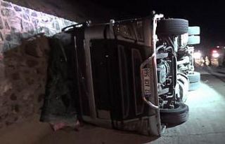 Tunceli’de canlı hayvan aracı devrildi: Sürücü...