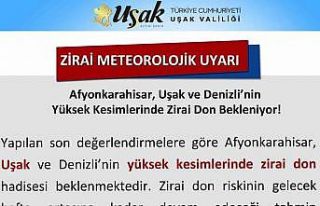 Uşak Valiliğinden zirai meteorolojik uyarı