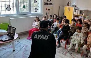 AFAD ekiplerinden anaokulu öğrencilerine afet farkındalık...
