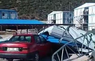 Akkuyu NGS işçilerinin kaldığı bölgede çatılar...