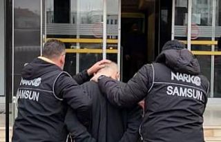 Bafra’da uyuşturucu ile yakalanan şahıs adliyede