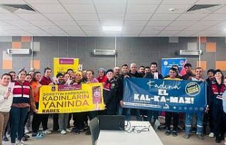 Balık fabrikası çalışanlarına jandarmadan bilgilendirme