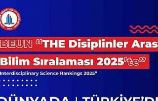 BEUN, THE 2025 yılı disiplinler arası bilim sıralamasında...
