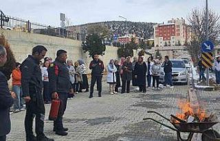 Bozkır’da hastane personeline yangın eğitimi...
