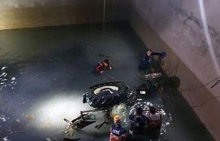 Burdur’da traktörü ile havuza düşen şahıs...