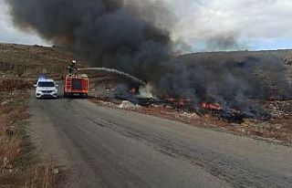 Çöplükte çıkan yangın paniğe neden oldu