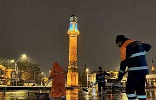 Çorum Belediyesi’nden kar mesaisi