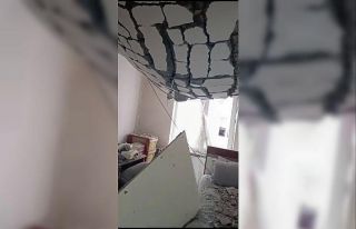 Çorum’daki patlamada hasar alan evin görüntüsü,...