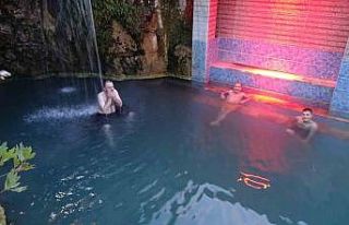 Dereli kaplıcaları kış mevsimine girerken de gözde