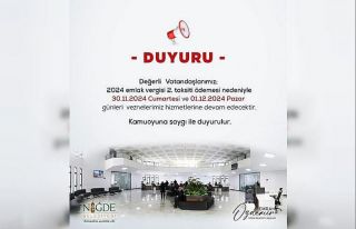 Emlak vergisi ödemeleri için vezneler hafta sonu...