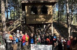 Engelli öğrencilerden kuşlara sıcak yuva