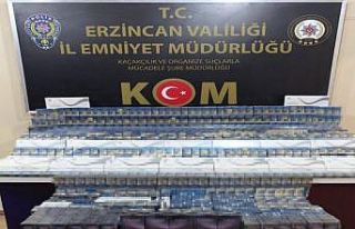 Erzincan’da 3873 paket kaçak sigara ele geçirildi