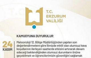 Erzurum’da eğitim bir günlük ara