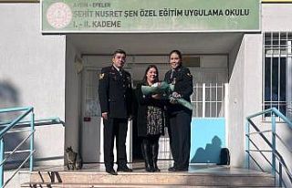 Jandarma, şehit uzman çavuşun öğretmen eşini...