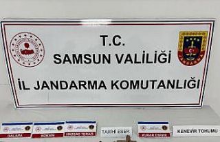 Jandarma tarihi eser ve uyuşturucu ele geçirdi